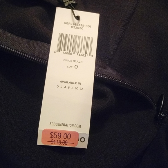 BCBG black romper size 0 NWT - Picture 4 of 7